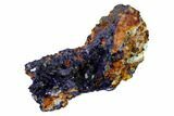 Sparkling Azurite Crystals with Chrysocolla - Laos #162587-1